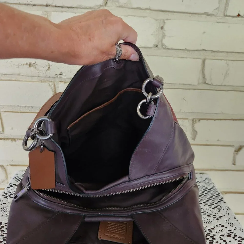 Like New Coach Lexy Oxblood Burgandy Shoulder Bag Large
